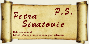 Petra Simatović vizit kartica